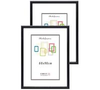 CHELY INTERMARKET MOD312 Marco Fotos PVC Decorativo Moderno 60x90cm Ligero Estilo Minimalista Ideal Certificados Cuadros Decoración Oficina Pared Vertical Color Negro Versátil 2 Unidades