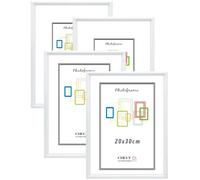 CHELY INTERMARKET MOD316 Marco Fotos PVC Ligero Decorativo Estilo Moderno 20x30cm Ideal Exposición Certificados Menús Carteles Decoración Vertical Horizontal Profesional Color Blanco 4 Unidades
