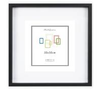 CHELY INTERMARKET MOD3503 Marco Profundidad Madera Haya 30x30cm Interior 20x20cm Vidrio Paspartú Decorativo Cuadro Objetos Recuerdo Decoración Moderna Estilo Elegante 1 Unidad Negro
