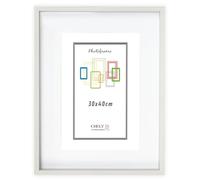 CHELY INTERMARKET MOD3503 Marco Profundidad Madera Haya 30x40cm Interior 20x30cm Vidrio Paspartú Decorativo Cuadro Objetos Recuerdo Decoración Moderna Estilo Elegante 1 Unidad Blanco
