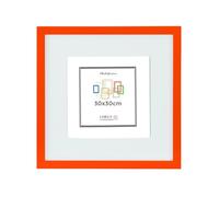 CHELY INTERMARKET MOD351 Marco Fotos Madera Moderno 30x30cm Con Paspartú Interno 20x20cm Estilo Decorativo Elegante Cuadro Decoración Vertical Pared Regalo Hogar Oficina Color Naranja 1 Unidad