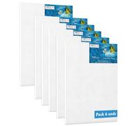 CHELY INTERMARKET MOD560 Lienzos Para Pintar 20x25 CM Pack 6 Unidades Bastidor Madera 16 MM Algodón Blanco Preimprimado Profesional Para Acrílico Óleo Manualidades Bellas Artes Artistas Aficionados