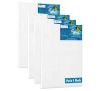 CHELY INTERMARKET MOD560 Lienzos Para Pintar 24x30 CM Pack 4 Unidades Bastidor Madera 16 MM Algodón Blanco Preimprimado Profesional Para Acrílico Óleo Manualidades Bellas Artes Artistas Aficionados