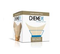 Chemex Bonded Unbleached Pre-Folded Square Filtros de café, 100 unidades