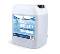 CHEMICA SOLUTIONS Agua bidestilada pura para uso industrial y clínico, bidón de 10 litros, destilada dos veces, desmineralizada, fabricada en Italia