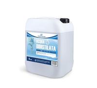 CHEMICA SOLUTIONS Agua bidestilada pura para uso industrial y clínico, bidón de 5 litros, destilada dos veces, desmineralizada, fabricada en Italia