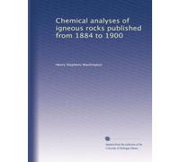 Chemical analyses of igneous rocks published from 1884 to 1900