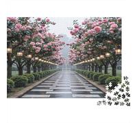 Chemin de roseraiePuzzles 1000 Pièces Pour Adultes, Jeux ÉducatifsStyle de Jardin Romantique