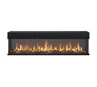 Chemin'Arte Built-in Electric Fireplace Flame Effect LED 3D 180 cm 3 Sides - Designed in France - Heating 2000 W - Remote Control