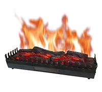 CHEMIN'ARTE Chimenea eléctrica con Efecto Llama Leds, Chimenea Decorativa, con calefacción, bajo Consumo, Inserto de Chimenea, 110x23x24cm