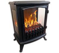 CHEMIN'ARTE Chimenea eléctrica con Efecto Llama Leds, Chimenea Decorativa, con calefacción, bajo Consumo, Inserto de Chimenea