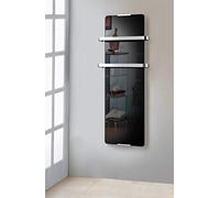 CHEMIN'ARTE Toallero Eléctrico para baño 600W, negro, Radiador Toallero Eléctrico Bajo Consumo IP24-2 toalleros de acero inoxidable