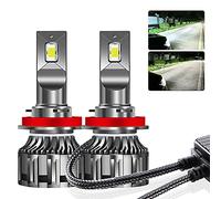 Chemini 55W Bombillas H8/H11 LED por Coche Haz Alto/Bajo 10000LM Extremadamente Brillante Kit de Conversión de Faros LED 6000K Blanco Reemplazo de Bombillas