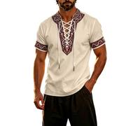 Chemise à Manches Courtes à thème Pour Homme - Chemise nautique Avec un col Classique UNE matière respirante Confortable, beige, XL