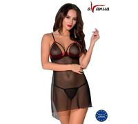 Chemise Elegante Rojo y Negro ❤️ | Seducción Pura