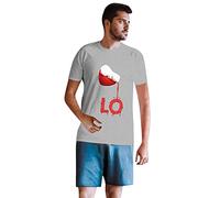 Chemise Flanelle Homme Day T Lovers Women Tops Short Print Couples Neck Shirts Sleeve O Men Valentine's - Blusa para hombre, gris, XL