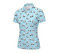 Chemise imprimée à col Montant Manches Courtes Pour un Style quotidien, azul, 3XL