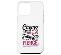 Chemo Made Me Bald Fabulous Made Me Fierce Breast Cancer Carcasa para iPhone 12 Pro Max