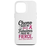 Chemo Made Me Bald Fabulous Made Me Fierce Breast Cancer Carcasa para iPhone 13 Pro Max