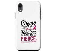 Chemo Made Me Bald Fabulous Made Me Fierce Breast Cancer Carcasa para iPhone XR