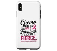 Chemo Made Me Bald Fabulous Made Me Fierce Breast Cancer Carcasa para iPhone XS Max