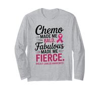 Chemo Made Me Bald Fabulous Made Me Fierce Breast Cancer Manga Larga