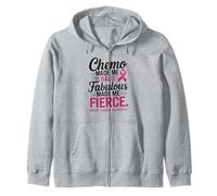 Chemo Made Me Bald Fabulous Made Me Fierce Breast Cancer Sudadera con Capucha