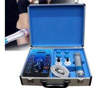 CHEMYO Equipo de Terapia de Ondas de Choque Profesional Portátil con 7 Cabezas de Repuesto Masajeador Tejidos Profundos para Confort Muscular Cuidado Corporal Ideal para Casa y Gimnasio