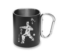 Chen Tai Chi Hidden Thrust Punch Martial Art - Mosquetón de metal con asa para acampada