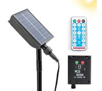 CHENBOOW Caja de Control de Luz de Cadena Solar Panel,Kit de caja de control de Módulo Solar de 1200 mAh,con 8 Modos de Parpadeo con Control Remoto,para Cadenas de Luces LED 24 V