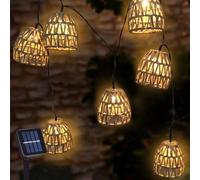 CHENBOOW Guirnaldas Luces Exterior Solar,Luces Solares Led Exterior Jardin 3.6m,Cadena de Luz Solar,para Decorar Jardines,Patios,Terrazas,Fiestas