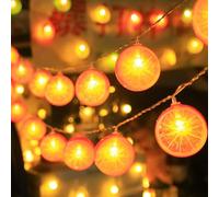CHENBOOW Luces de Hadas,Fairy Lights 3m,Luces de Cuerda de Limón,Rodaja de Limón,para Jardín de Navidad,Patio,Dormitorio,Decoración de Fiesta