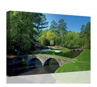 chenchenArt Augusta National Golf Course Wall Art - Arte de pared de campo de golf Augusta con 12º agujero para sala de estar, dormitorio, baño, decoración del hogar, arte de golf, lienzo enmarcado
