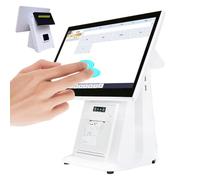 CHENCOO Caja registradora táctil (15,6"), TPV, simplifica el Trabajo (Tickets imprimibles) + gestión remota, resolución 1366×768/4 GB + 64 GB, para Restaurante/cafetería,Singlescreen