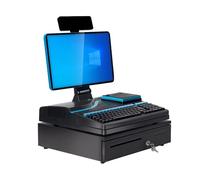 CHENCOO Caja registradora táctil Todo en uno, Caja registradora electrónica, impresión integrada + táctil capacitiva, Resistente al Agua y al Desgaste, para restaurantes y supermercados.,A