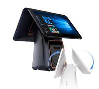 CHENCOO Cajas registradoras electrónicas, Caja registradora con Pantalla táctil, Compatible con cajeros Fuera de línea, Plegable en múltiples ángulos, Pantalla táctil de 15,6",Black