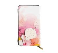chenfandi Cartera de papel de fragmento de color, cartera con cremallera para mujer, cartera larga para mujer, cartera organizadora de múltiples tarjetas y cartera de mano, Black, Talla única