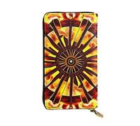 chenfandi Cartera Turning The Flame, cartera con cremallera para mujer, cartera larga para mujer, cartera organizadora de múltiples tarjetas y cartera de mano, Black, Talla única