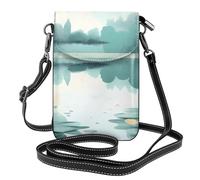 chenfandi Fallen Leaves On A Tranquil Lake - Bolso cruzado para mujer, cartera para teléfono con cremallera, bolso de hombro, correa de hombro ajustable.