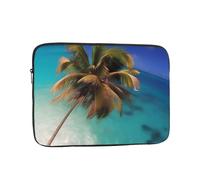 chenfandi Funda para portátil de las Islas del Caribe, hecha de tela Oxford con acolchado de espuma de poliéster, apertura de cremallera y diseño portátil., Black, 12 inch