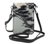 chenfandi Pine Tree Under The Moon - Bolso cruzado para mujer, cartera con cremallera para teléfono, bolso de hombro, correa de hombro ajustable.