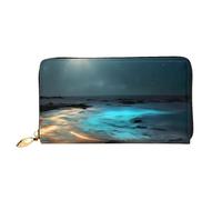 chenfandi View Under The Moon - Cartera con cremallera, organizador de tarjetas múltiples, gran capacidad, 7.48 x 4.13 pulgadas (aprox. 19 x 10.5 cm), Black, Talla única