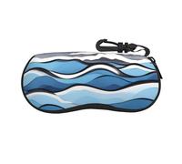 chenfandi Waves Lapping At The Rocks, funda suave portátil para gafas, funda para gafas de sol con cierre de cremallera, adecuada para hombres y mujeres.
