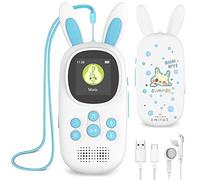 ChenFec 16GB Reproductor de música MP3 de para niños, Lindo Conejito Reproductor de música MP3 con Bluetooth, Reproductores de MP3 y MP4 con Altavoz, con Radio FM, grabaciones, Alarma.