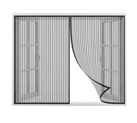 CHENG Mosquitera Puerta Magnetica 130x200cm, Cortina Magnética para Puerta, Adsorción magnética Plegable Circulacion de Aire, para Ventana Correderas - Negro