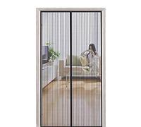 CHENG Mosquiteras imantadas 70x185cm, Mosquitera Magnética para Puertas, Cerrado automáticamente Plegable Protección contra Insectos, para Puertas/para Pasillos/Ventanas, Negro