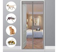 CHENG Mosquiteras para Puertas magneticas 100x190cm, Cortina Magnética para Puerta, Adsorción magnética Plegable Circulacion de Aire, para Pasillos/Puertas/Ventanas - Gris
