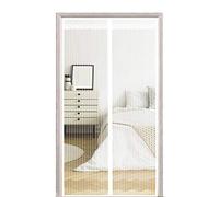 CHENG Mosquiteras para Ventanas magneticas 100x195cm, Mosquitera Magnética para Puertas, Apagar Automáticamente Fácil de Instalar, para Pasillos/Puertas/Ventanas, Blanco