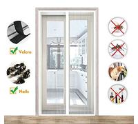 CHENG Mosquiteras Puertas magneticas 70x190cm, Cortina Mosquitera para Puertas, Cierre automático Adsorción magnética Protección contra Insectos, para Pasillos/Puertas/Ventanas, Blanco