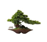 CHENGAIJIAN Bonsái Artificial Adorno Decorativo de Pino Tipo Wigwam for Sala Estar, Entrada, Escritorio, Oficina en casa, té o bonsái Decoración del hogar